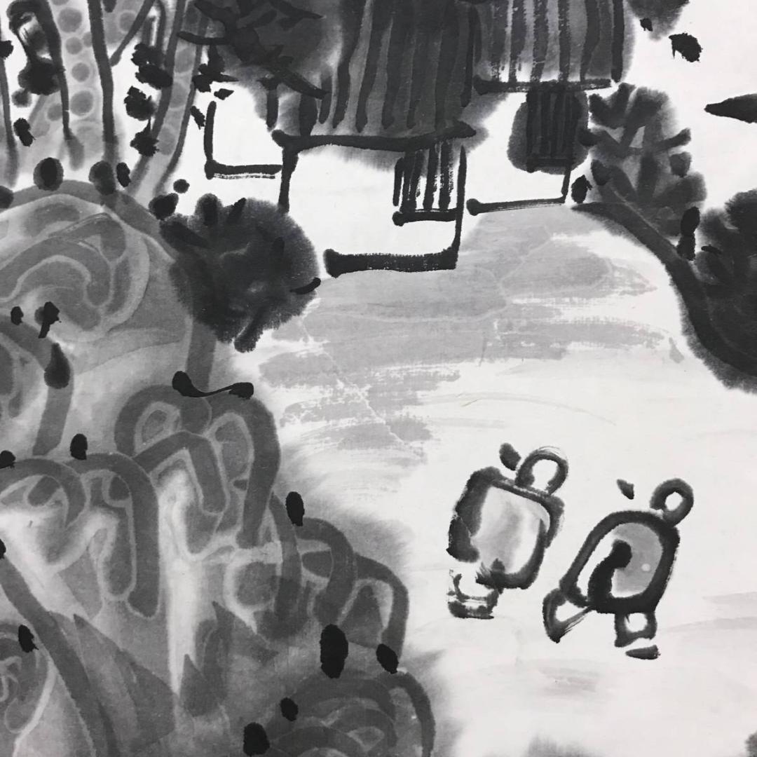 【真作】三宅静庵/山水人物画賛/掛軸/名家伝来/AB-757