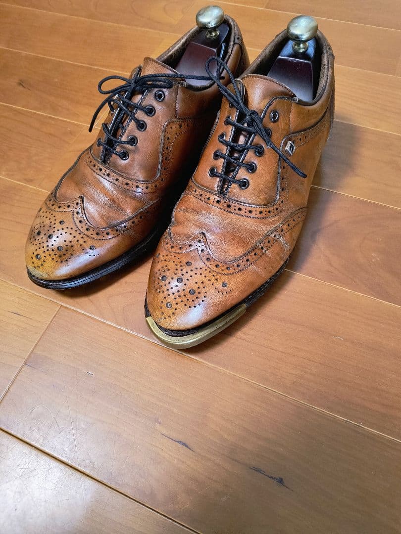 FOOTJOY フットジョイ　ウィングチップ ゴルフシューズ ブラウン　25.5