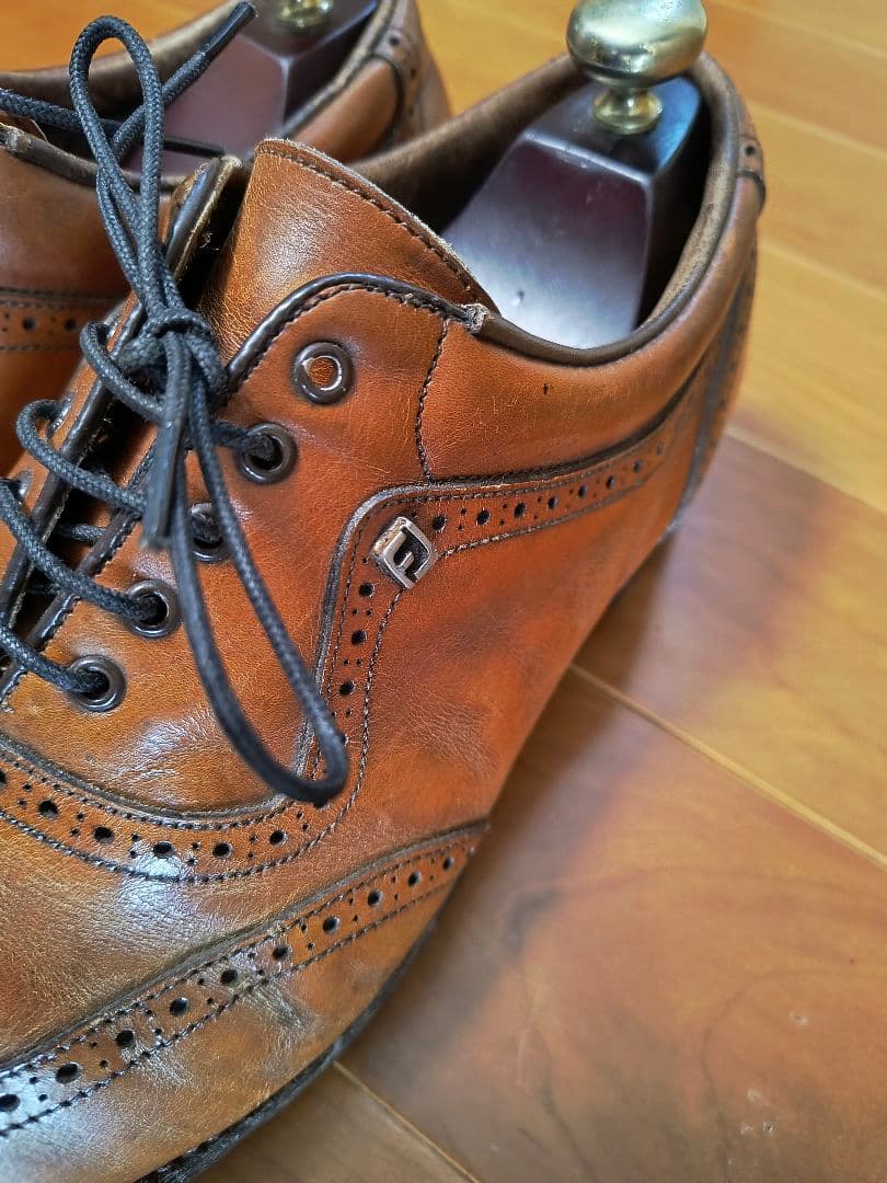 FOOTJOY フットジョイ　ウィングチップ ゴルフシューズ ブラウン　25.5