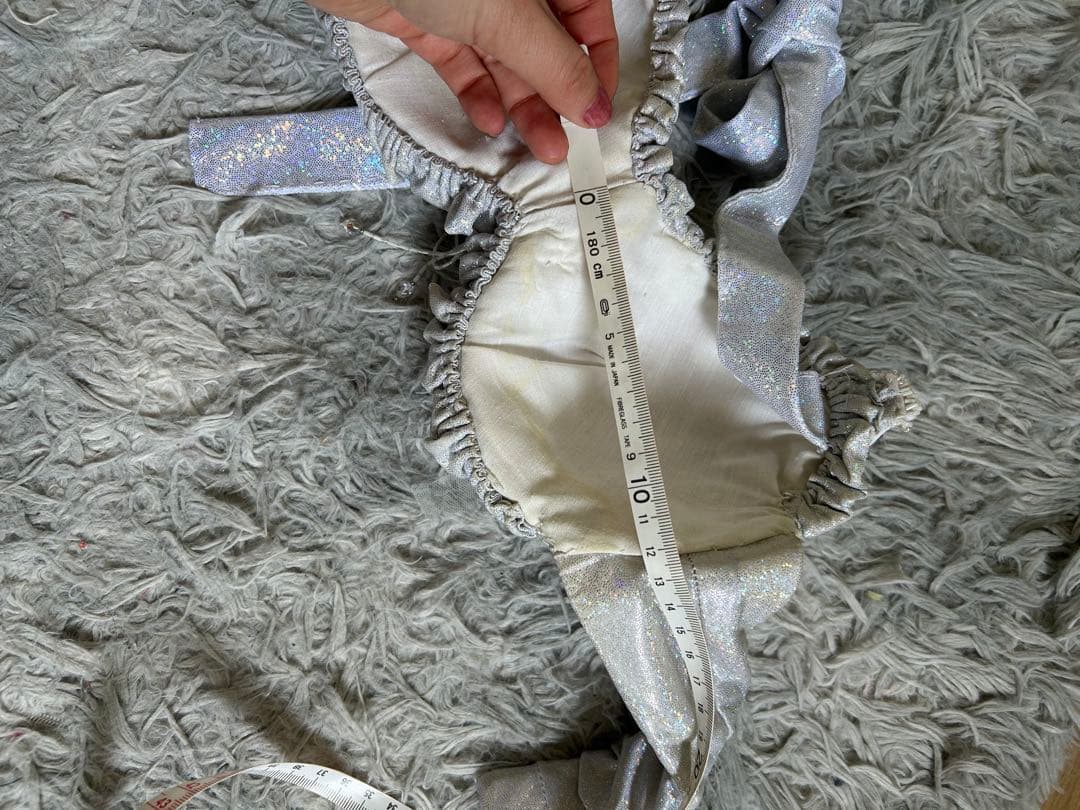 【美品】ベリーダンス衣装　エジプト製　４M　オリエンタル　シルバー