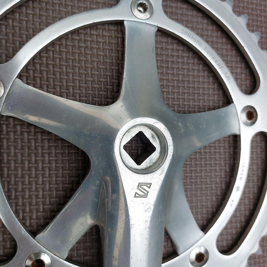SUNTOUR SUPERBE PRO ピスト165mm チェーンリング付き