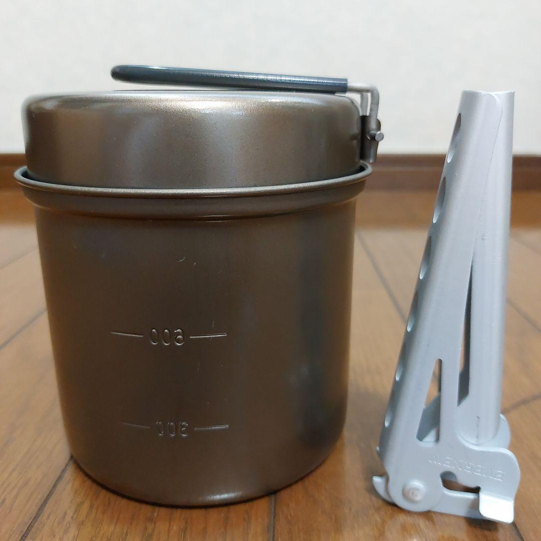 【希少】エバニュー チタンクッカー深型セラミック 取っ手なし