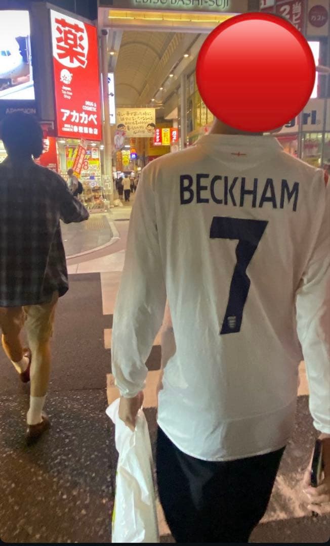 ベッカム　イングランド代表　長袖　ユニフォーム　7