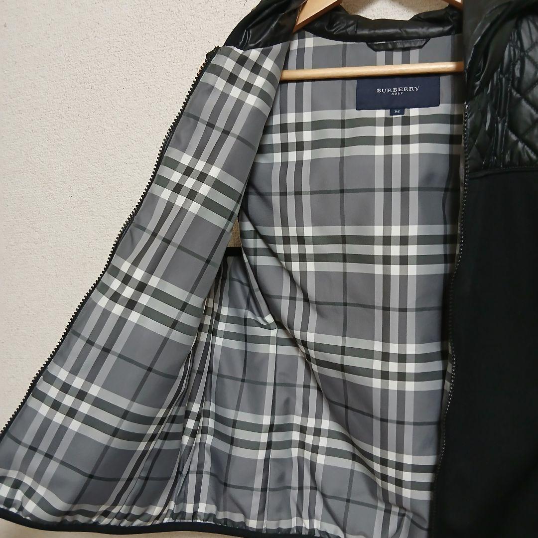 BURBERRY GOLF バーバリー ゴルフ ダウンベストフードブラック M