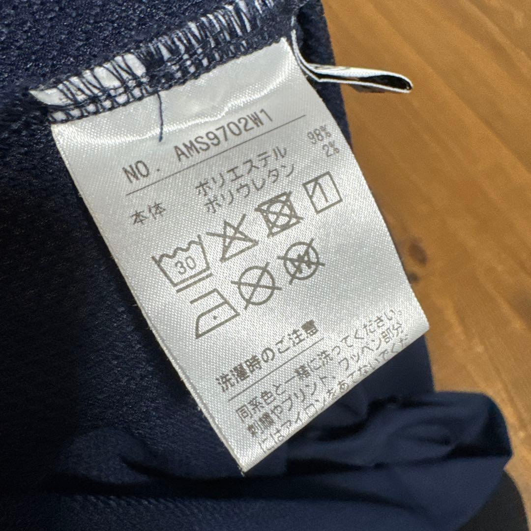 アンパスィ　モックネックシャツ　Lサイズ　ネイビー
