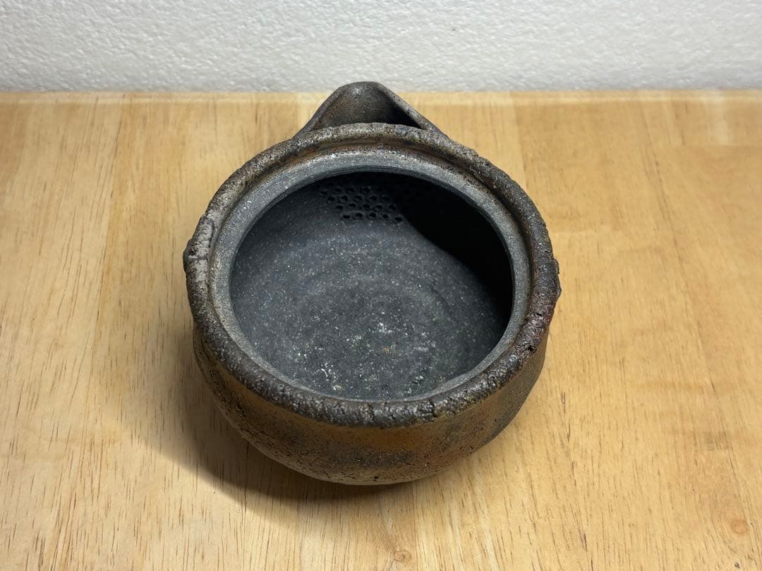126. 備前焼 宝瓶 登り窯 松 手びねり 急須