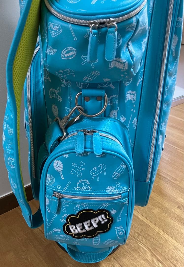 MIZUNO 水色 キャディバッグ 遊びのアイコン付き