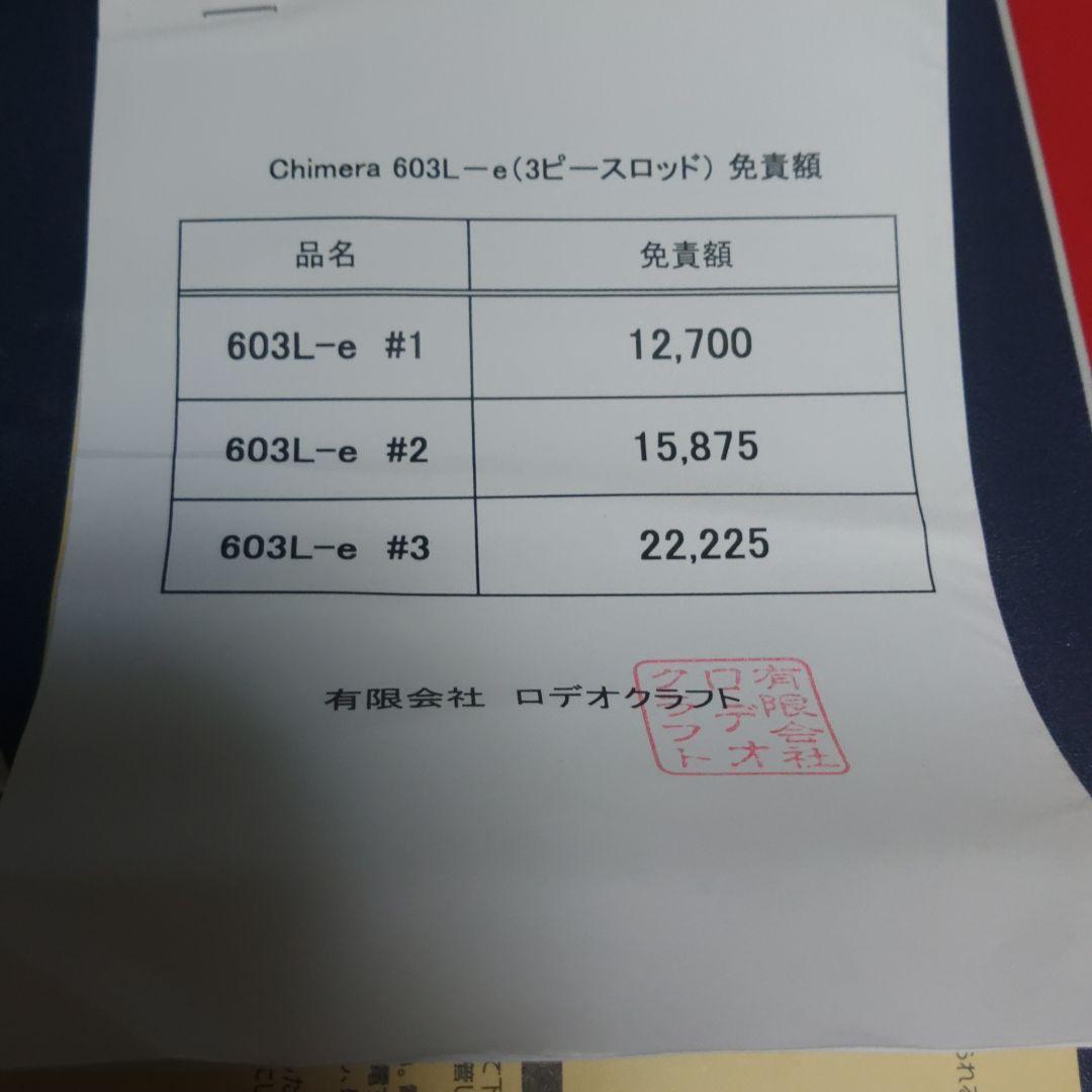 ロデオクラフト　999.9 　Chimera 603L-e