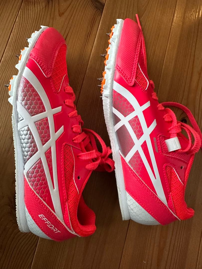 ASICS EFFORT 13 スパイクシューズ 23.0cm 赤