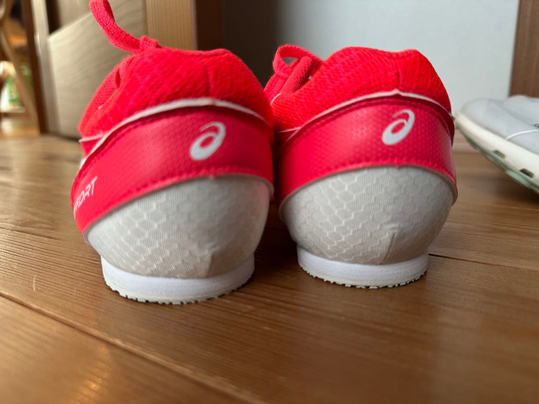 ASICS EFFORT 13 スパイクシューズ 23.0cm 赤