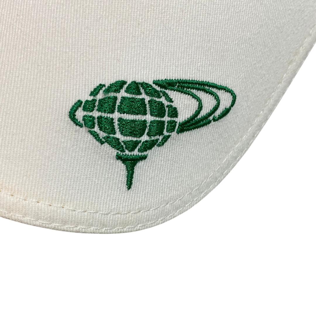 BEAMS GOLF ビームス ゴルフ サンバイザー ホワイト 刺繍 ロゴ柄