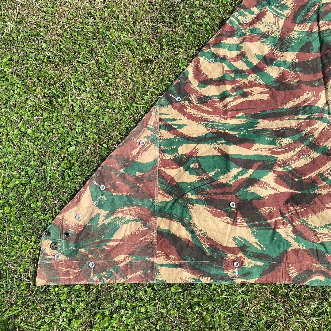 【レア】フランス軍　軍幕　M51　リザードカモ　１枚　ポンチョ　テント
