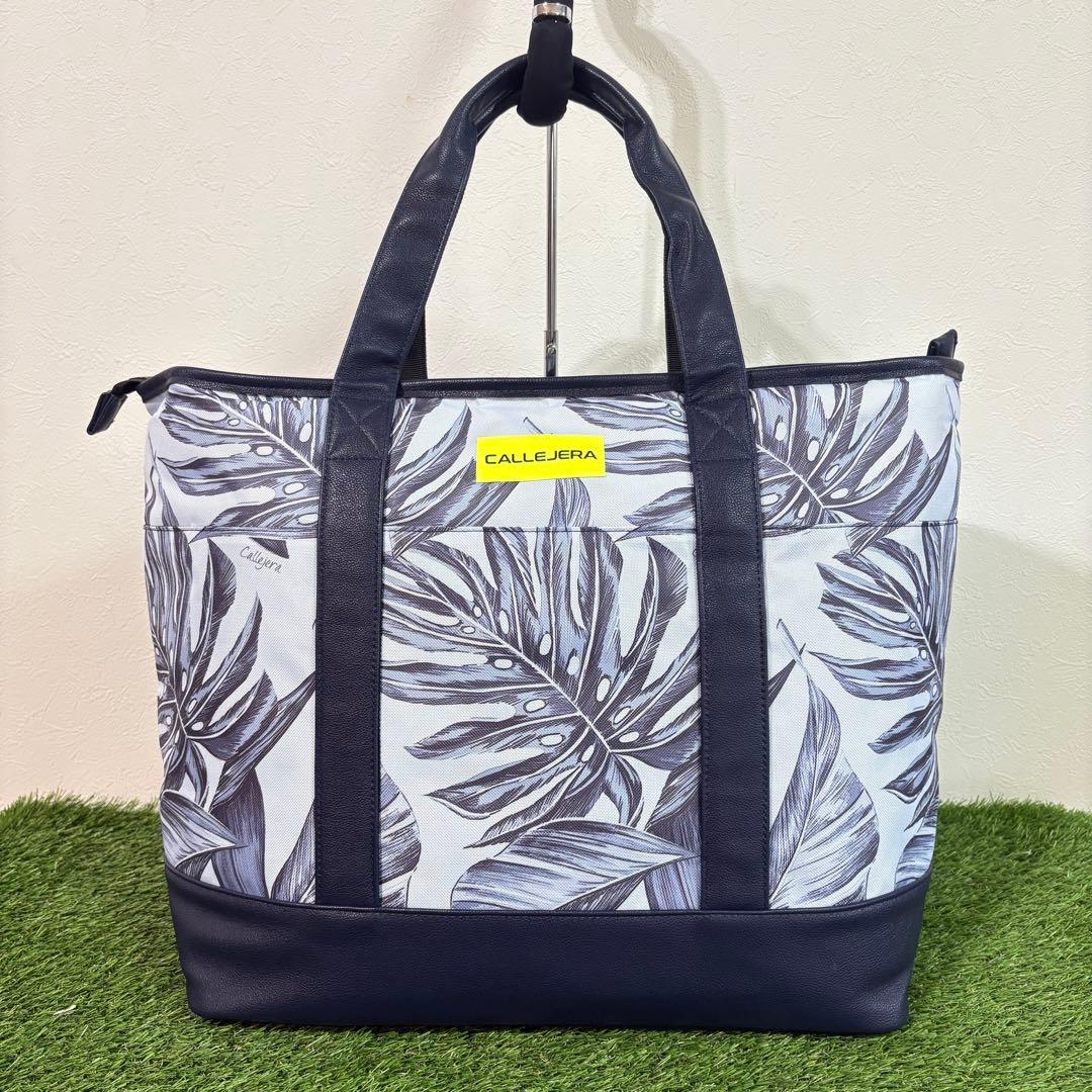 【CALLEJERA】新品　カジェヘラ　リーフ柄トートバッグ　ロッカーバッグ