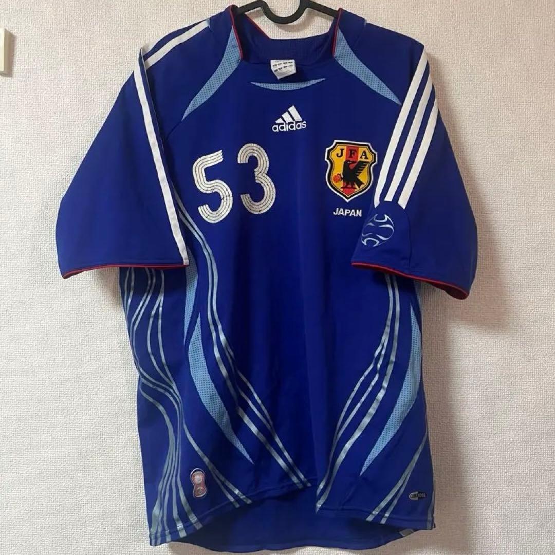 adidas サッカー　日本代表　ユニフォーム 中村憲剛選手　ゲームシャツ