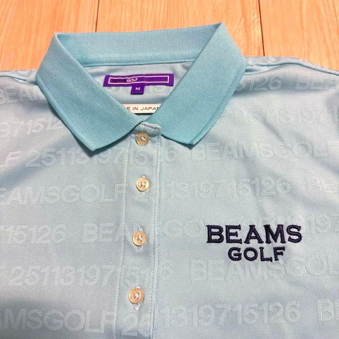 BEAMS GOLF ポロシャツ M 水色