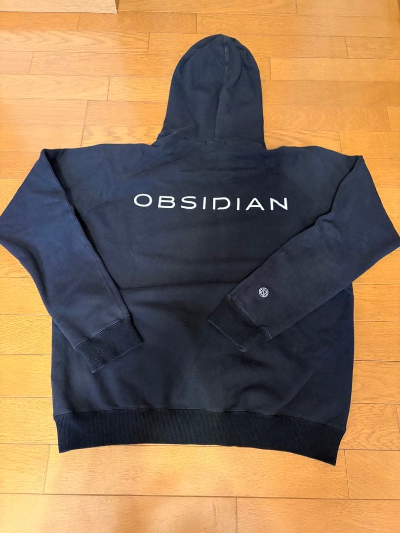 OBSIDIAN ブラック フーディセットアップ XL