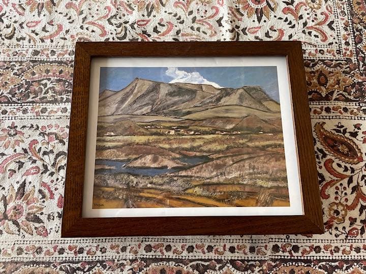 田崎廣助　絵画額装　山の絵