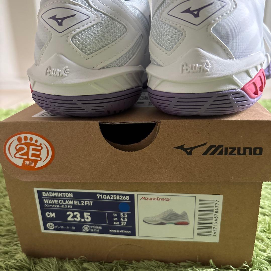 Mizuno バドミントンシューズ ホワイト/パープル