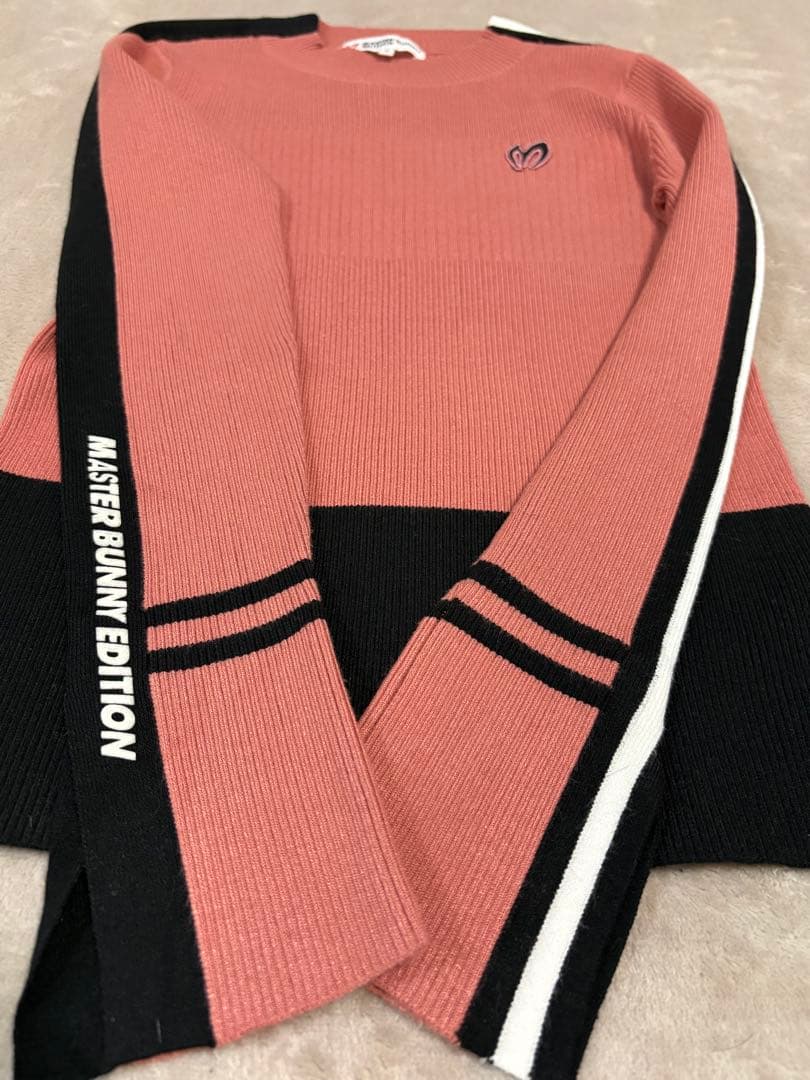 MASTER BUNNY EDITION リブ編み アシメントリーニットサイズ0