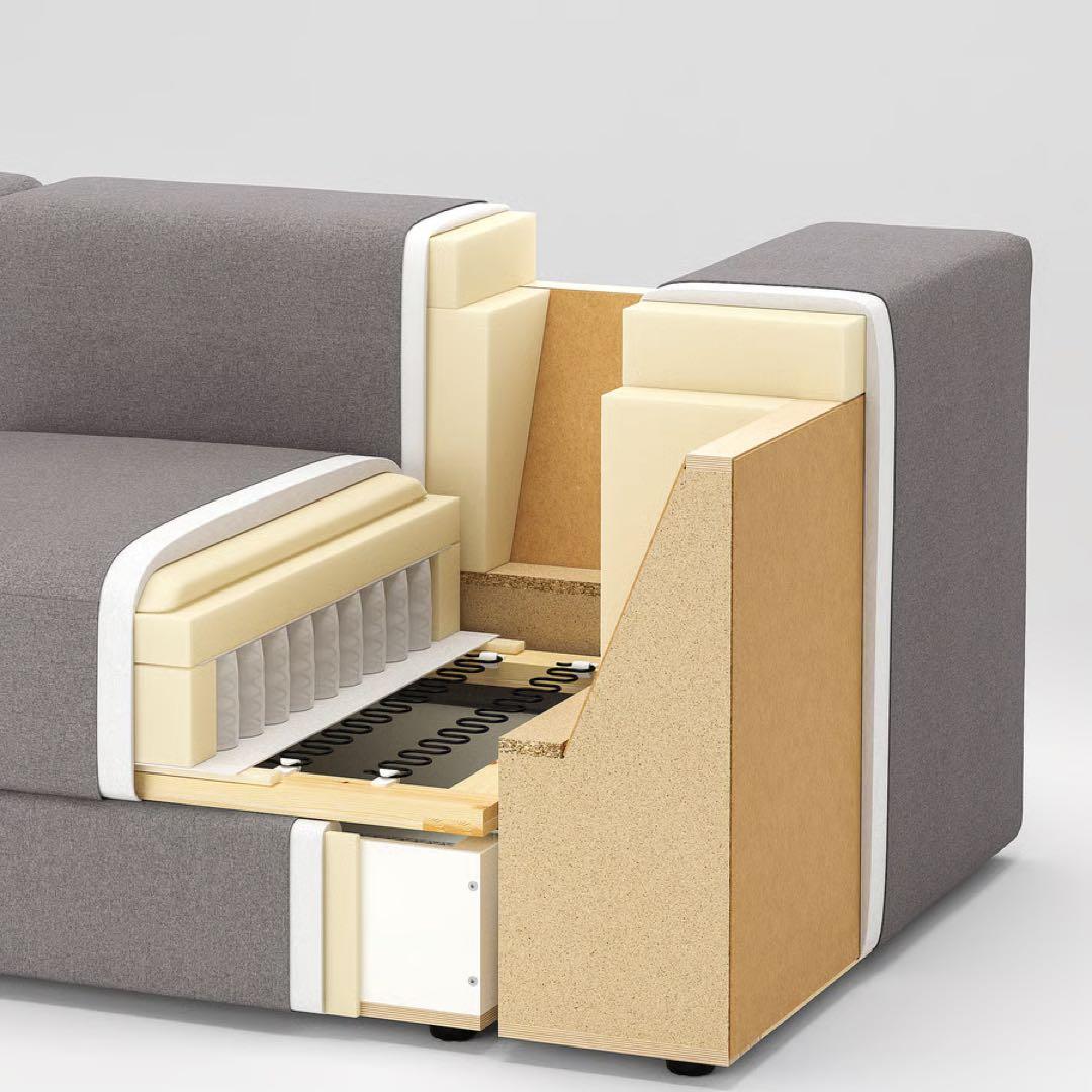 【1/2】IKEA イケア JÄTTEBO イェッテボ ソファ 寝椅子 右