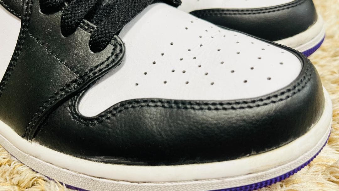 シューズ(男性用) NIKE AIR JORDAN 1MID BLACK/DARKIRISWHITE