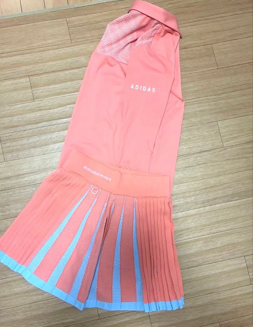 【新品M】adidas セットアップ ポロ & プライムニット プリーツスカート