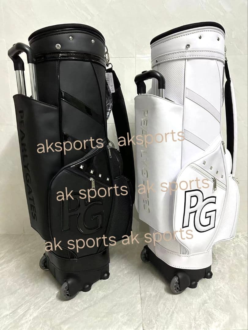 人気再入荷●キャスター付きパーリゲーツキャディバッグブラック