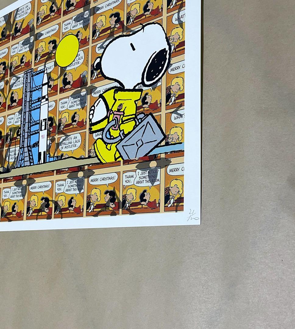 DEATH NYC/現代アートポスター/スヌーピー /SNOOPY/ロケット/