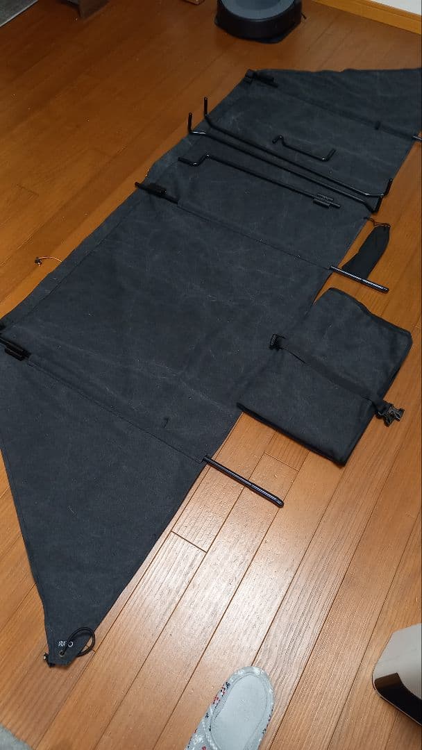 クイックキャンプ　焚き火陣幕　ブラック