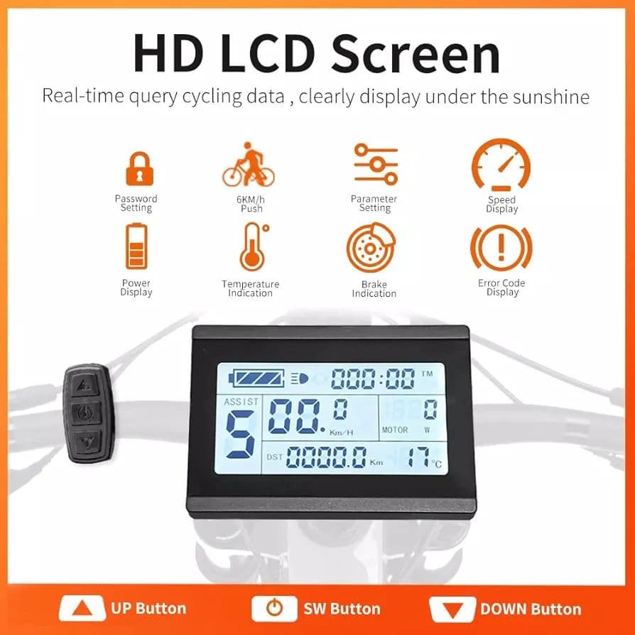 Ebike LCD ディスプレイ メーター E-Bike KT-LCD3U 計器