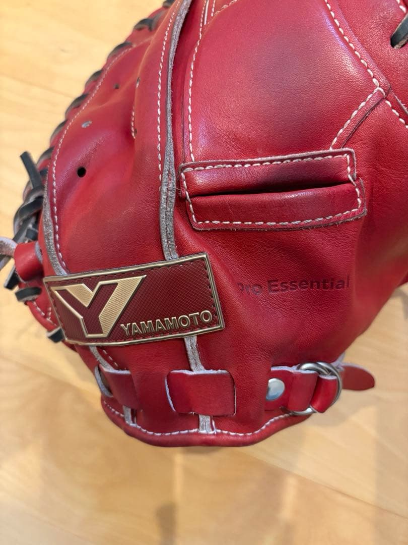 山本グラブスタジオ　YGS硬式キャッチャーミット 響鳴　赤　硬式　軟式　ソフト