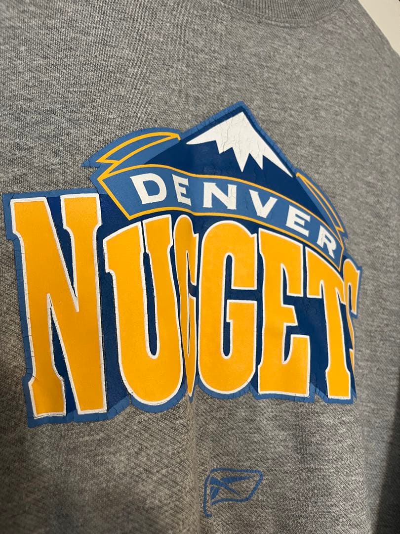 Reebok NBA　DENVER NUGGETS スウェットシャツ グレー