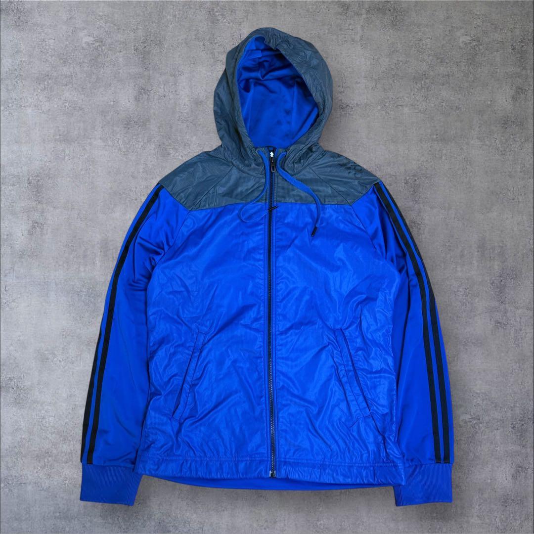 【良品】adidas アディダス トラックジャケットセットアップ Lサイズ 青