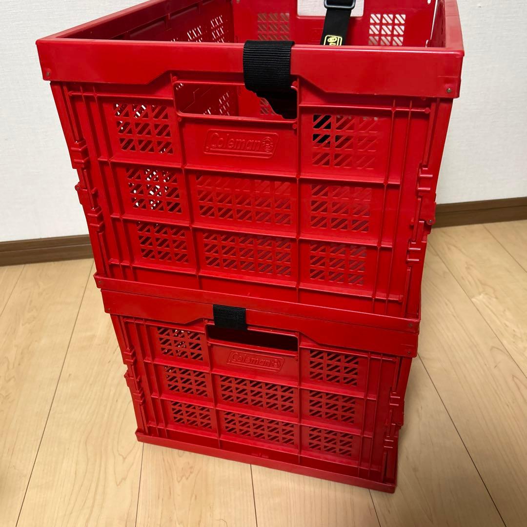【2個セット】Coleman コールマン　折り畳み　ベルトコンテナ