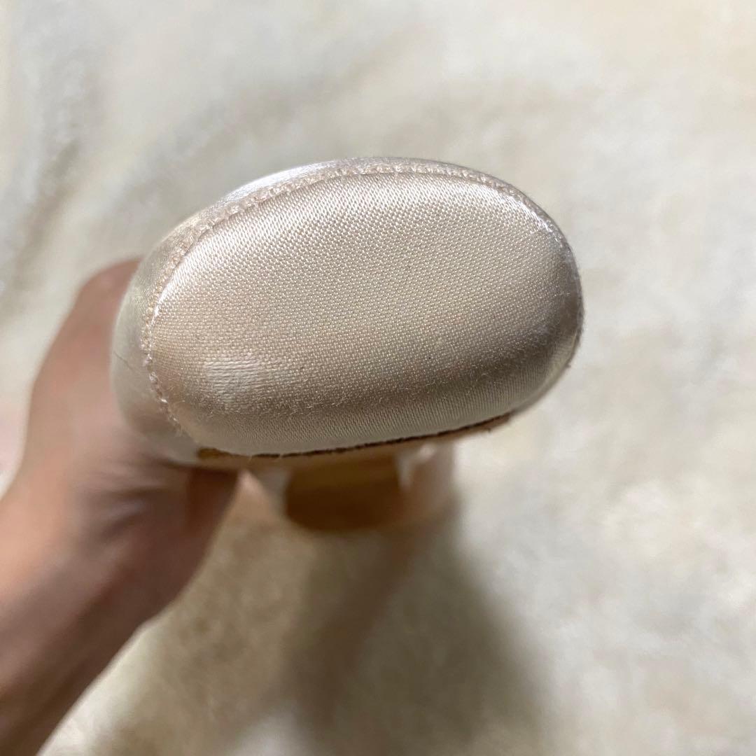最終値下げ！【試着のみ】ゲイナートゥシューズ　25.0cm リボン・ゴム付き