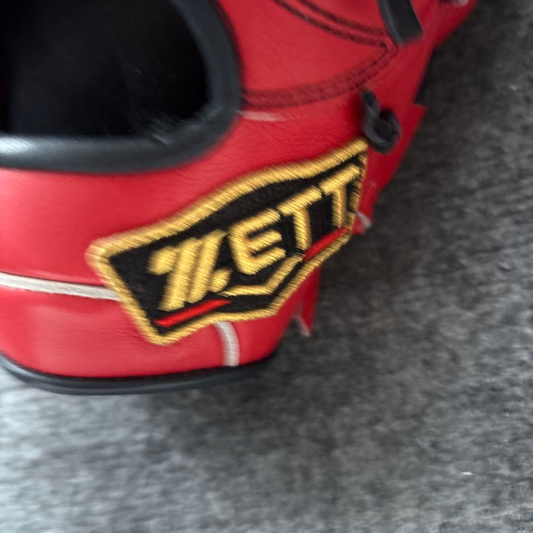ZETT 軟式グローブ 赤　オーダーメイド