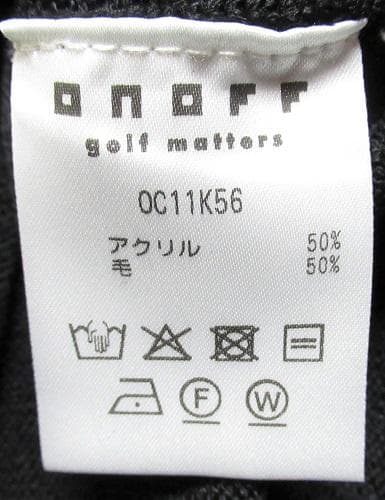 新品 オノフ/ONOFF ゴルフ　アーガイル柄 フルジップニットベスト/L