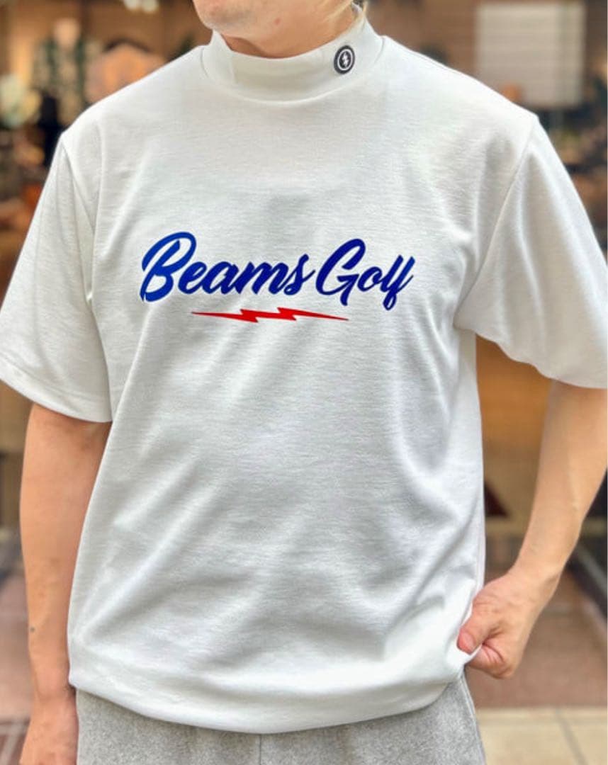 ELECTRIC GOLF×BEAMS GOLF モックネックシャツ