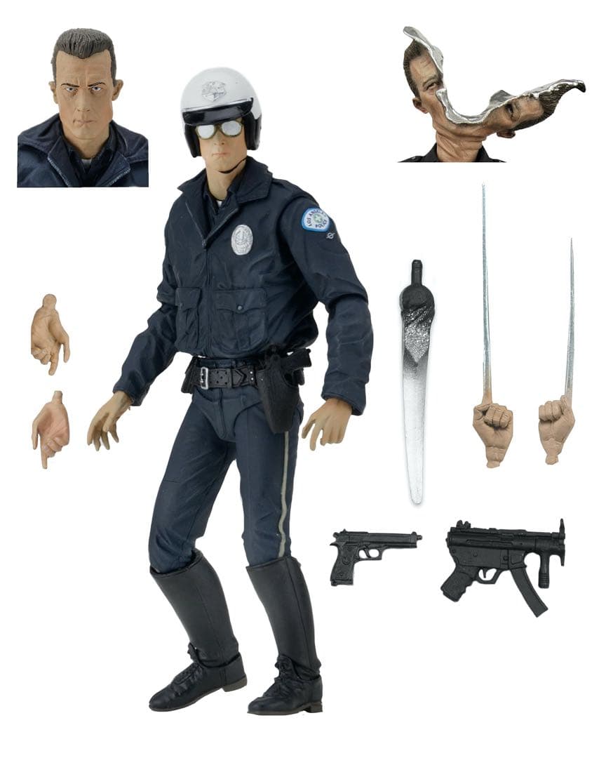 NECA ターミネーター2 T-1000 モーターサイクルコップ フィギュア