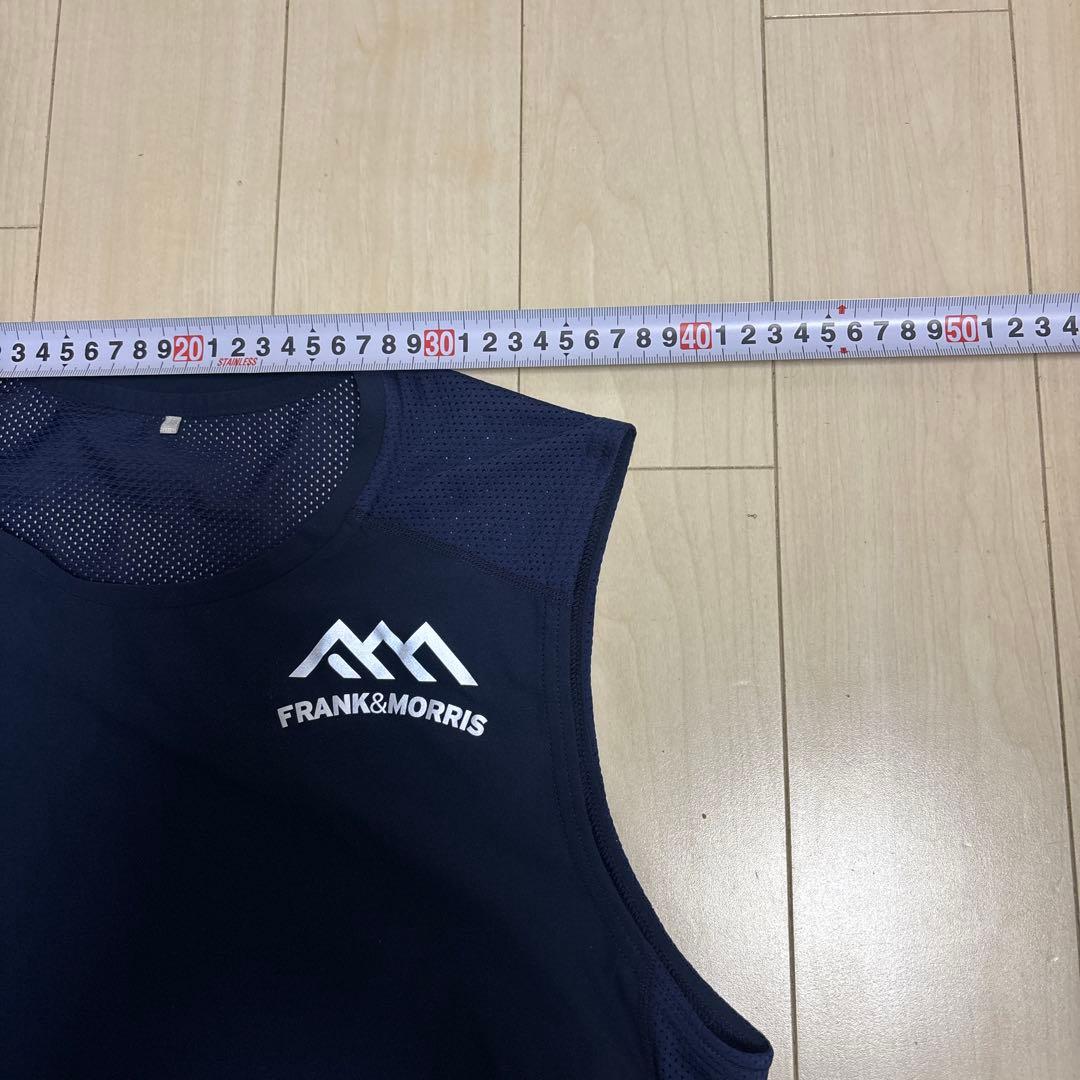 【美品】フランクアンドモリス　メッシュスリーブレス M ネイビー