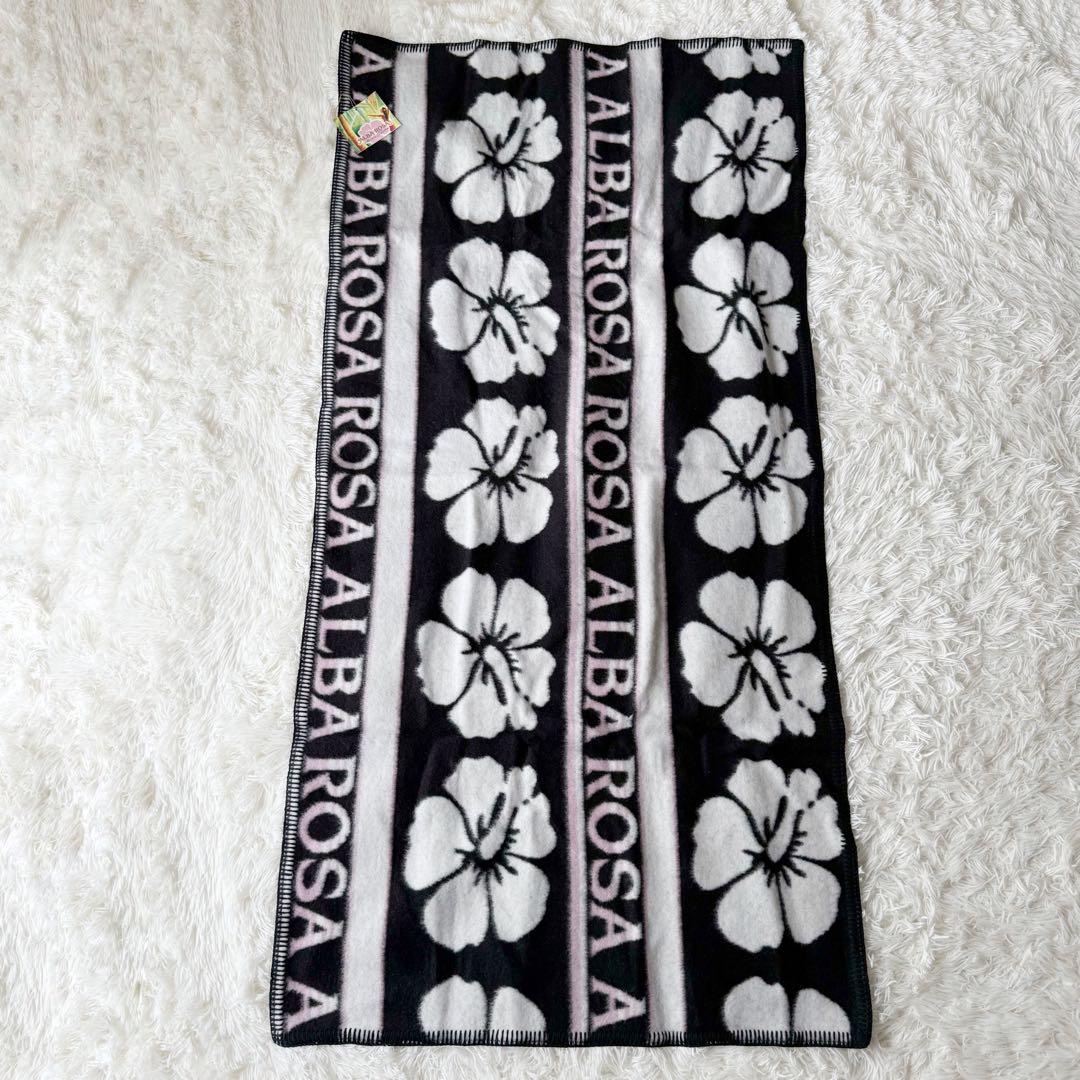【新品未使用タグ付き】ALBA ROSA アルバローザ ウールブランケット総柄③