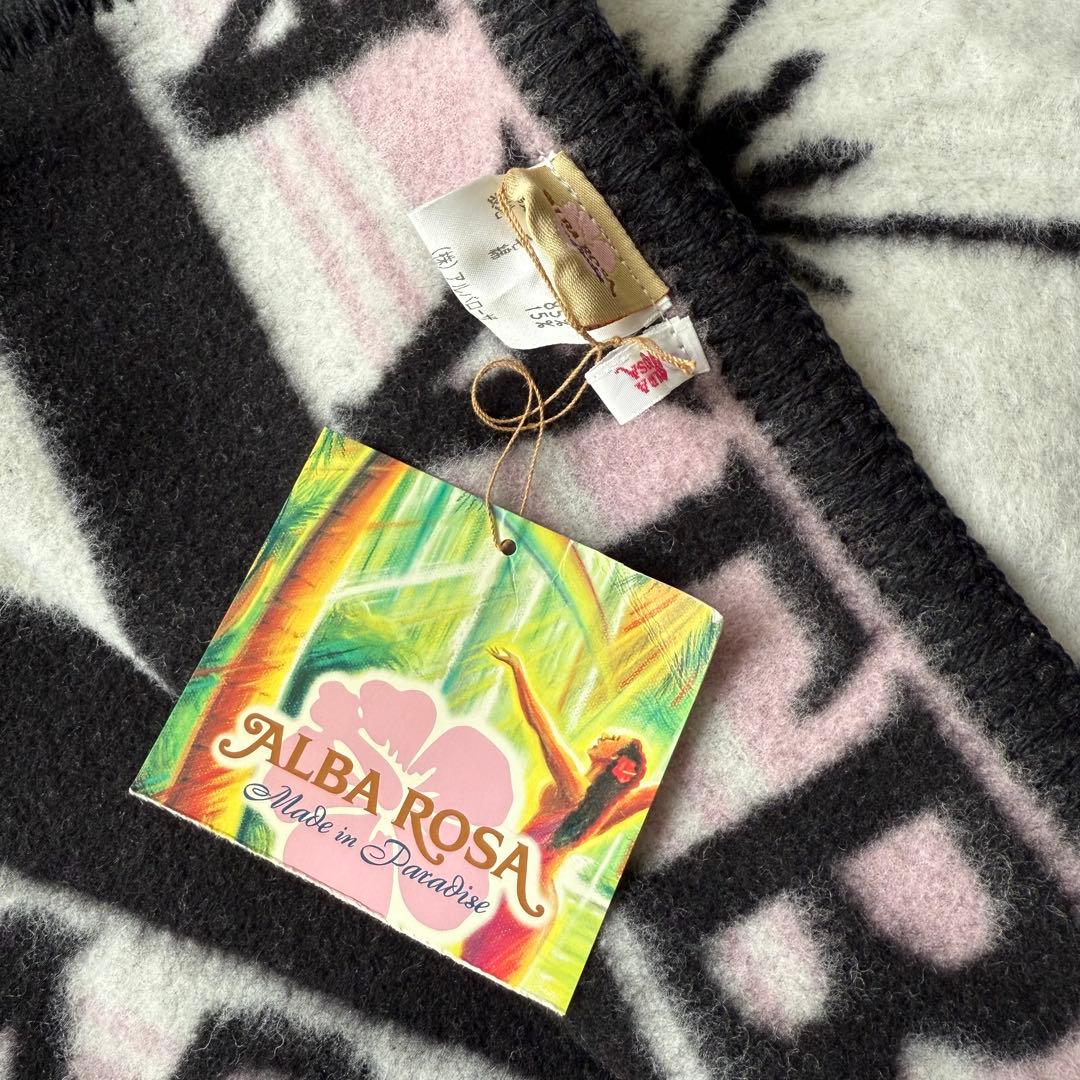 【新品未使用タグ付き】ALBA ROSA アルバローザ ウールブランケット総柄③