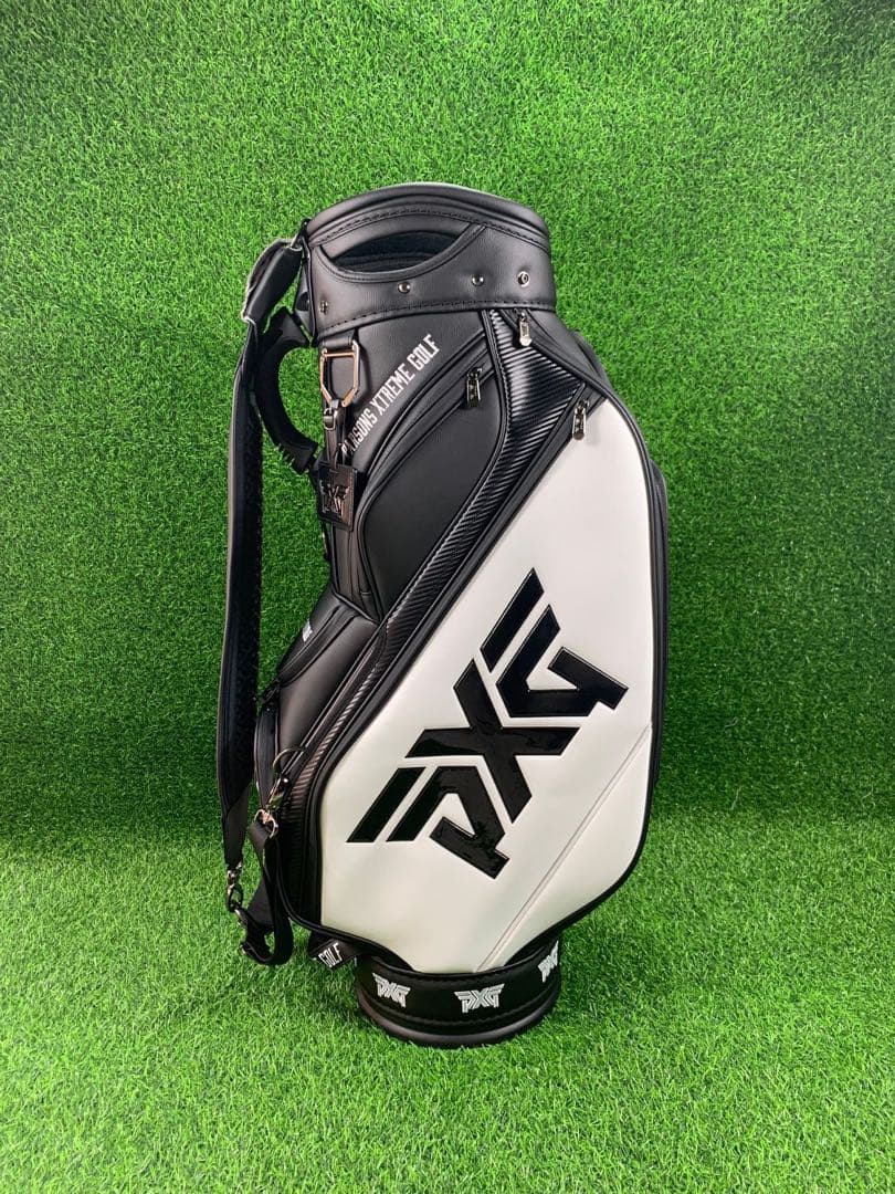 PXG ゴルフ キャディバッグ ゴルフバッグ クラブケース ホワイト 男女兼用