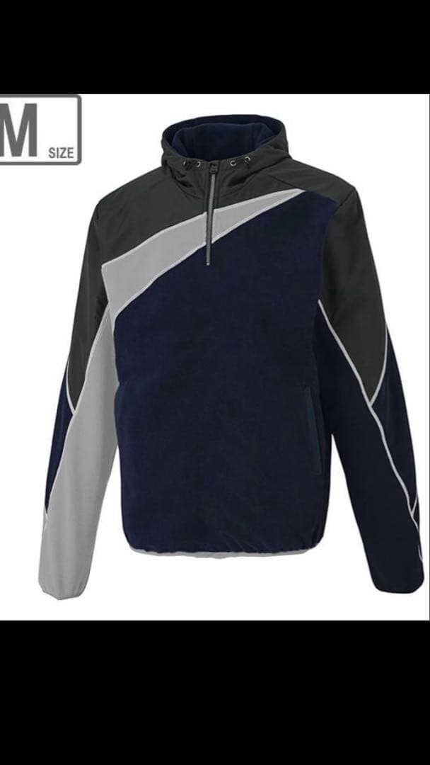 新品　ゼット　フリースジャケット　メンズ　M ネイビー×ブラック　ZETT