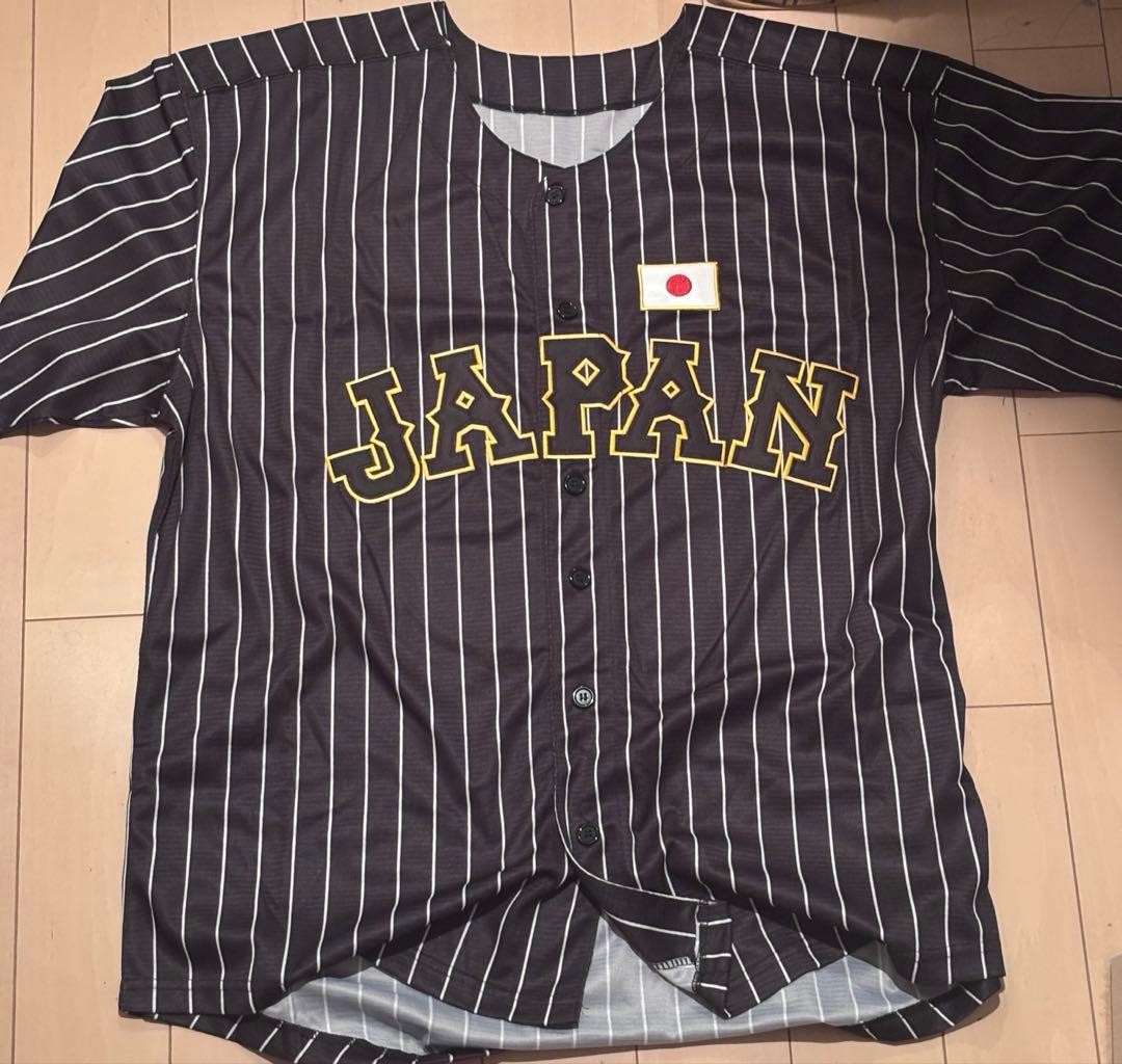 大谷翔平　ユニフォーム　刺繍　日本代表　侍ジャパン　16 WBC Lサイズ　黒