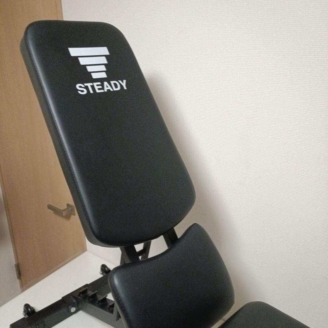 STEADY 可変式インクラインベンチ トレーニングベンチ 角度調整 筋トレ