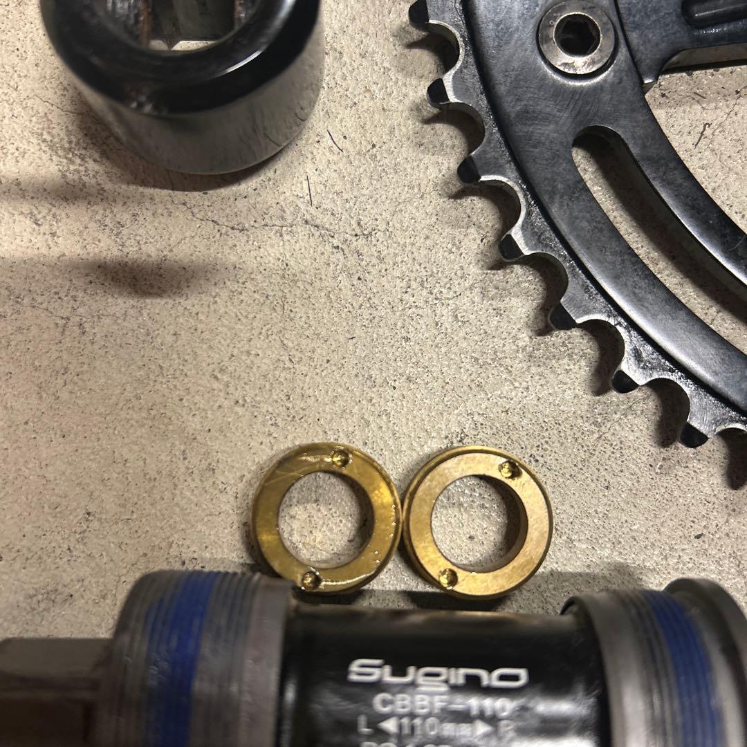 bluelug rmcクランクセット165 ボトムブラケット チェーンリング付き
