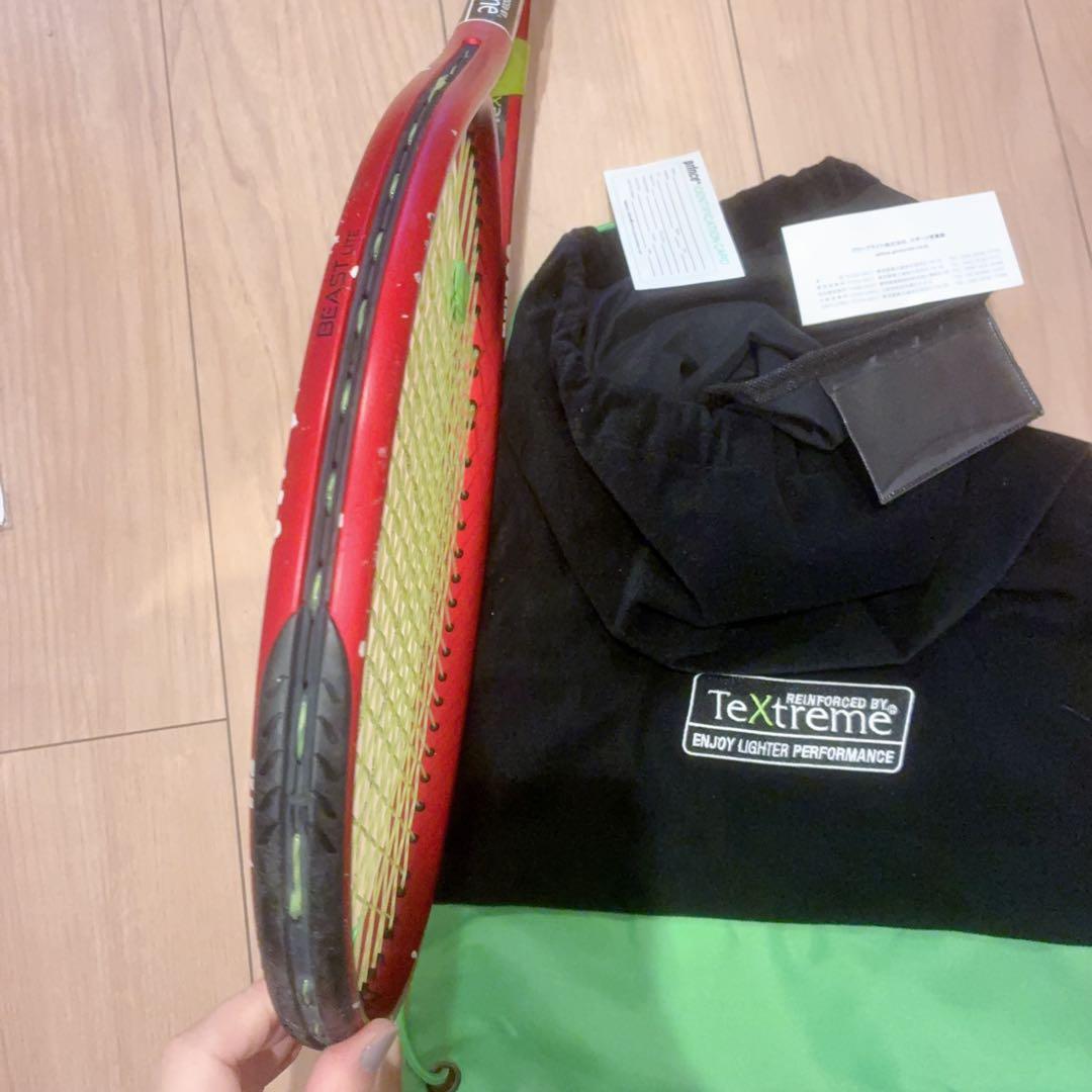 Prince テキストレート 赤 ラケット