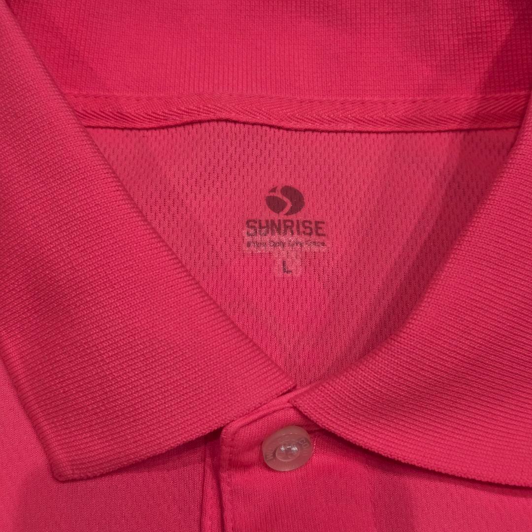 SANRISE　サンライズ　ポロシャツ　L　ピンク　GOLF　ゴルフ