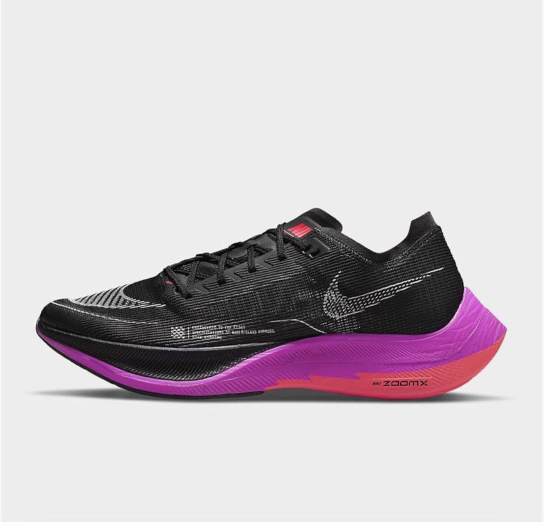 NikeヴェイパーフライNext%2 ブラック/パープル 新品 25.5